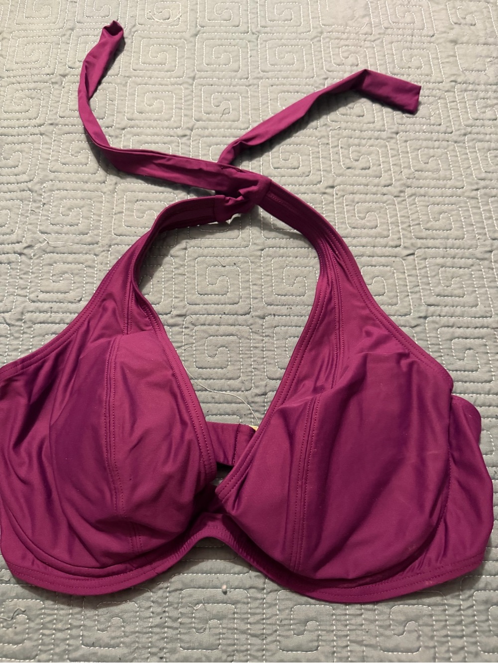 Underwire Halter Bikini Top in Fuchsia